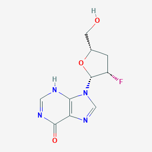 molecular formula C10H11FN4O3 B038423 9-(2,3-Dideoxy-2-fluoro-betad-threo-pentofuranosyl)hypoxanthine CAS No. 117525-25-4