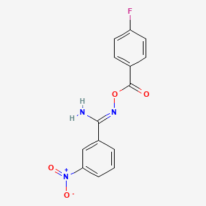 molecular formula C14H10FN3O4 B3842307 N'-[(4-fluorobenzoyl)oxy]-3-nitrobenzenecarboximidamide 