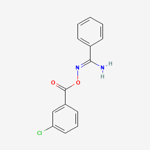 molecular formula C14H11ClN2O2 B3842310 N'-[(3-chlorobenzoyl)oxy]benzenecarboximidamide 