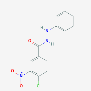 molecular formula C13H10ClN3O3 B3842331 4-chloro-3-nitro-N'-phenylbenzohydrazide 