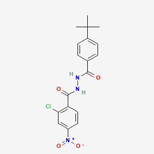 molecular formula C18H18ClN3O4 B3842340 N'-(4-tert-butylbenzoyl)-2-chloro-4-nitrobenzohydrazide 