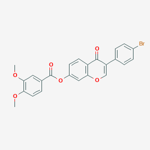 molecular formula C24H17BrO6 B384235 3-(4-bromophenyl)-4-oxo-4H-chromen-7-yl 3,4-dimethoxybenzoate CAS No. 618389-18-7
