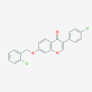 molecular formula C22H14Cl2O3 B384236 7-[(2-chlorobenzyl)oxy]-3-(4-chlorophenyl)-4H-chromen-4-one 