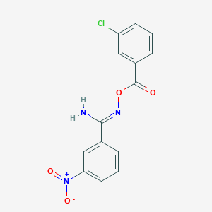 molecular formula C14H10ClN3O4 B3842361 N'-[(3-chlorobenzoyl)oxy]-3-nitrobenzenecarboximidamide 