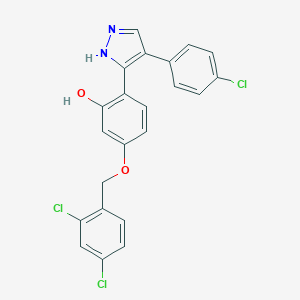 2-[4-(4-chlorophenyl)-1H-pyrazol-3-yl]-5-[(2,4-dichlorobenzyl)oxy]phenol