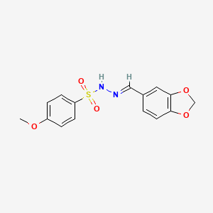 N'-(1,3-benzodioxol-5-ylmethylene)-4-methoxybenzenesulfonohydrazide