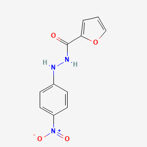 molecular formula C11H9N3O4 B3842378 N'-(4-nitrophenyl)-2-furohydrazide 