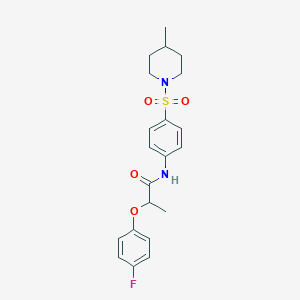 2-(4-fluorophenoxy)-N-(4-((4-methylpiperidin-1-yl)sulfonyl)phenyl)propanamide