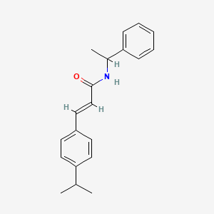 molecular formula C20H23NO B3842393 3-(4-isopropylphenyl)-N-(1-phenylethyl)acrylamide 