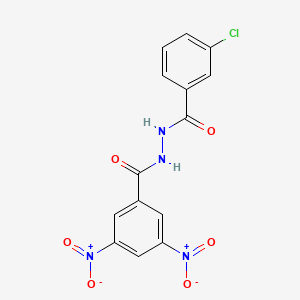 molecular formula C14H9ClN4O6 B3842398 N'-(3-chlorobenzoyl)-3,5-dinitrobenzohydrazide 