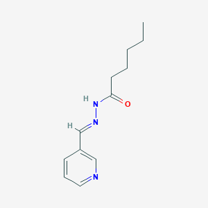 molecular formula C12H17N3O B3842406 N'-(3-pyridinylmethylene)hexanohydrazide 