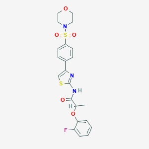 2-(2-fluorophenoxy)-N-{4-[4-(morpholin-4-ylsulfonyl)phenyl]-1,3-thiazol-2-yl}propanamide