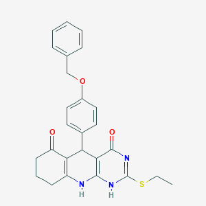2-ethylsulfanyl-5-(4-phenylmethoxyphenyl)-1,5,7,8,9,10-hexahydropyrimido[4,5-b]quinoline-4,6-dione