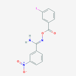 molecular formula C14H10IN3O4 B3842424 N'-[(3-iodobenzoyl)oxy]-3-nitrobenzenecarboximidamide 