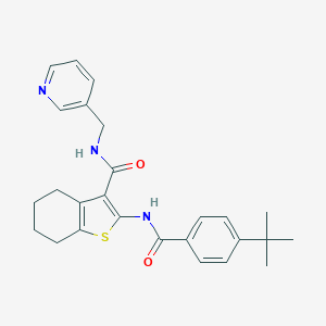 molecular formula C26H29N3O2S B384244 2-[(4-tert-butylbenzoyl)amino]-N-(3-pyridinylmethyl)-4,5,6,7-tetrahydro-1-benzothiophene-3-carboxamide 