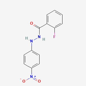 molecular formula C13H10FN3O3 B3842494 2-fluoro-N'-(4-nitrophenyl)benzohydrazide 