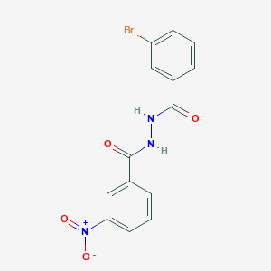molecular formula C14H10BrN3O4 B3842509 3-bromo-N'-(3-nitrobenzoyl)benzohydrazide 