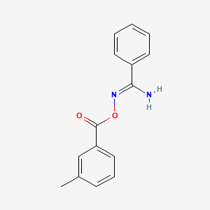 molecular formula C15H14N2O2 B3842522 N'-[(3-methylbenzoyl)oxy]benzenecarboximidamide 