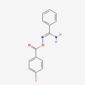 molecular formula C14H11IN2O2 B3842552 N'-[(4-iodobenzoyl)oxy]benzenecarboximidamide 