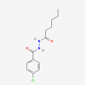molecular formula C13H17ClN2O2 B3842556 4-chloro-N'-hexanoylbenzohydrazide 
