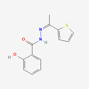 molecular formula C13H12N2O2S B3842577 2-hydroxy-N'-[1-(2-thienyl)ethylidene]benzohydrazide 