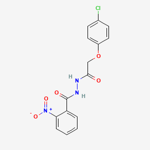 molecular formula C15H12ClN3O5 B3842608 N'-[(4-chlorophenoxy)acetyl]-2-nitrobenzohydrazide 