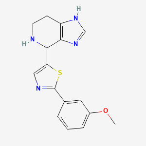 molecular formula C16H16N4OS B3842617 4-[2-(3-methoxyphenyl)-1,3-thiazol-5-yl]-4,5,6,7-tetrahydro-1H-imidazo[4,5-c]pyridine 