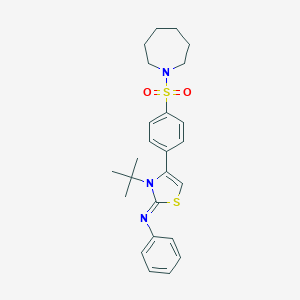 N-(4-[4-(1-azepanylsulfonyl)phenyl]-3-tert-butyl-1,3-thiazol-2(3H)-ylidene)-N-phenylamine