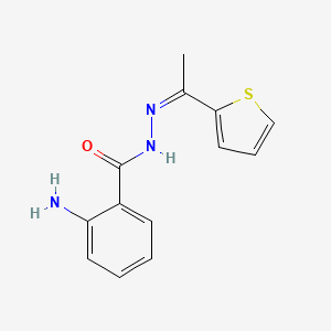 molecular formula C13H13N3OS B3842644 2-amino-N'-[1-(2-thienyl)ethylidene]benzohydrazide 