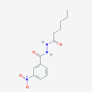molecular formula C13H17N3O4 B3842655 N'-hexanoyl-3-nitrobenzohydrazide 