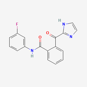 molecular formula C17H12FN3O2 B3842658 N-(3-fluorophenyl)-2-(1H-imidazol-2-ylcarbonyl)benzamide 