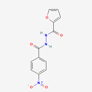 molecular formula C12H9N3O5 B3842661 N'-(4-nitrobenzoyl)-2-furohydrazide 