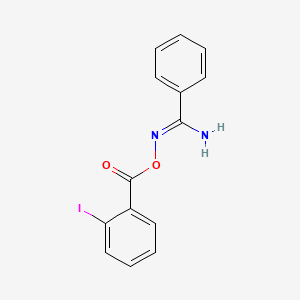 molecular formula C14H11IN2O2 B3842677 N'-[(2-iodobenzoyl)oxy]benzenecarboximidamide 