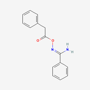 molecular formula C15H14N2O2 B3842694 N'-[(2-phenylacetyl)oxy]benzenecarboximidamide 