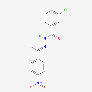 3-chloro-N'-[1-(4-nitrophenyl)ethylidene]benzohydrazide