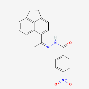 molecular formula C21H17N3O3 B3842703 N'-[1-(1,2-dihydro-5-acenaphthylenyl)ethylidene]-4-nitrobenzohydrazide 