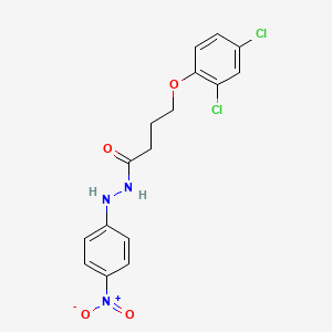 molecular formula C16H15Cl2N3O4 B3842707 4-(2,4-dichlorophenoxy)-N'-(4-nitrophenyl)butanohydrazide 