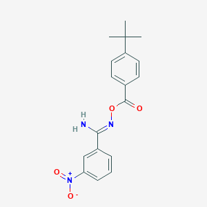 molecular formula C18H19N3O4 B3842710 N'-[(4-tert-butylbenzoyl)oxy]-3-nitrobenzenecarboximidamide 
