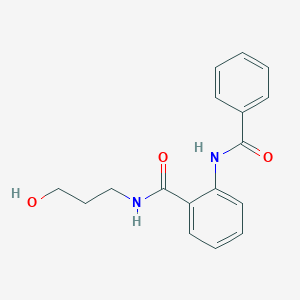 molecular formula C17H18N2O3 B3842723 2-(benzoylamino)-N-(3-hydroxypropyl)benzamide 
