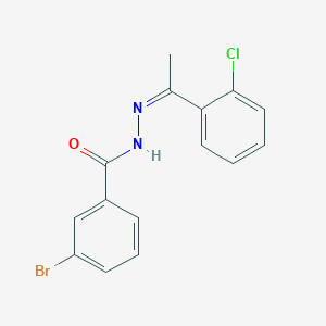molecular formula C15H12BrClN2O B3842749 3-bromo-N'-[1-(2-chlorophenyl)ethylidene]benzohydrazide 