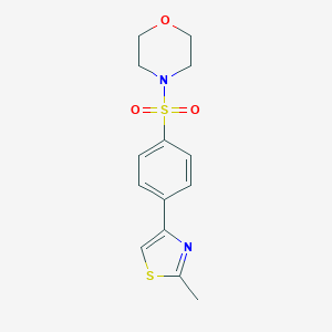 molecular formula C14H16N2O3S2 B384275 4-{[4-(2-Methyl-1,3-thiazol-4-yl)phenyl]sulfonyl}morpholine 