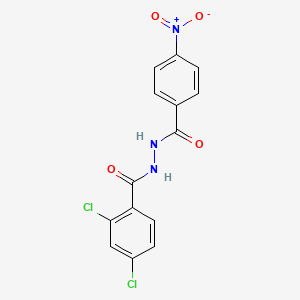 molecular formula C14H9Cl2N3O4 B3842760 2,4-dichloro-N'-(4-nitrobenzoyl)benzohydrazide 