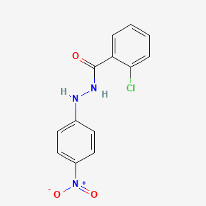 molecular formula C13H10ClN3O3 B3842766 2-chloro-N'-(4-nitrophenyl)benzohydrazide 