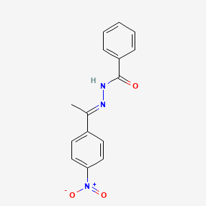 molecular formula C15H13N3O3 B3842774 N'-[1-(4-硝基苯基)亚乙基]苯甲酰肼 CAS No. 5336-84-5