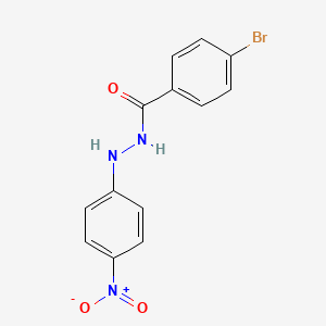 molecular formula C13H10BrN3O3 B3842776 4-bromo-N'-(4-nitrophenyl)benzohydrazide 