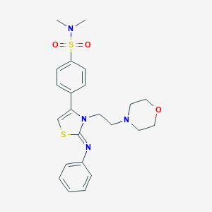 N,N-dimethyl-4-[3-[2-(4-morpholinyl)ethyl]-2-(phenylimino)-2,3-dihydro-1,3-thiazol-4-yl]benzenesulfonamide