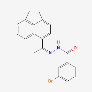 molecular formula C21H17BrN2O B3842790 3-bromo-N'-[1-(1,2-dihydro-5-acenaphthylenyl)ethylidene]benzohydrazide 