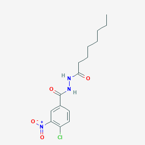 molecular formula C15H20ClN3O4 B3842796 4-chloro-3-nitro-N'-octanoylbenzohydrazide 