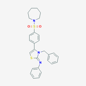 N-(4-[4-(1-azepanylsulfonyl)phenyl]-3-benzyl-1,3-thiazol-2(3H)-ylidene)-N-phenylamine
