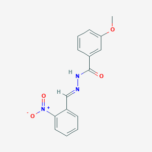 molecular formula C15H13N3O4 B3842829 3-methoxy-N'-(2-nitrobenzylidene)benzohydrazide 